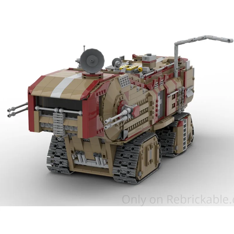 MOC-210537 Behemoth Sandcrawler Blok Bangunan Kendaraan Tempur Berlapis Baja Seri Perang Militer Hadiah Kreatif Edukatif