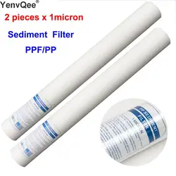 2 pz 20 pollici 1 MICRON PPF/sedimenti cartuccia filtro acqua depuratore d'acqua cartuccia filtro anteriore acquario per osmosi inversa