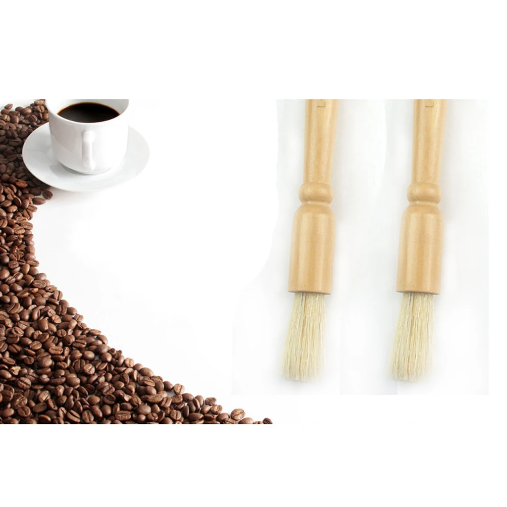 Coffee Grinder Cleaning Brush, Wooden Dusting Espresso Brush Accessories for Bean Grain Coffee Tool Home Kitchen Supply