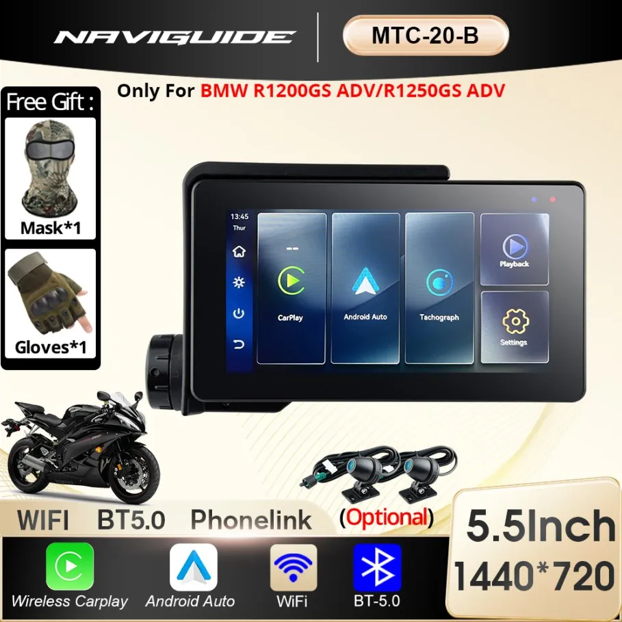 

NAVIGUIDE для BMW R1200GS R1250GS ADV мотоцикл беспроводной CarPlay Android Auto портативная цифровая приборная панель умная навигация
