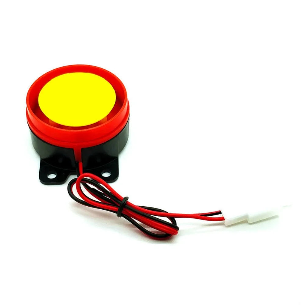 Alarm System Installation Car Alarm Buzzer Alarm System Red Shell Authentic Sound Compact Design Dedicated Use