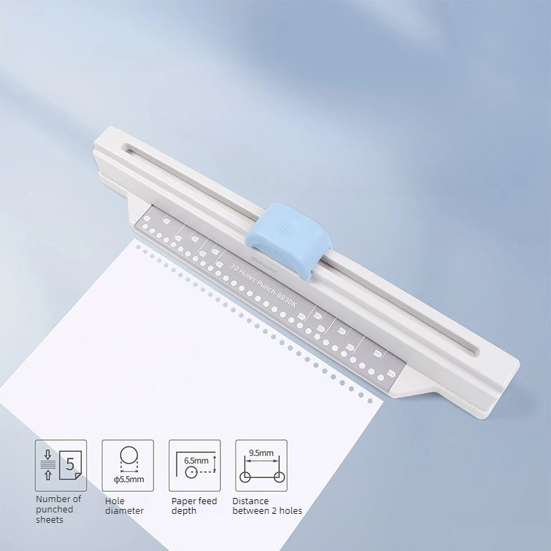30-hole Puncher Loose-leaf Binder Punchers A3/B5/A5DIY Hand-punched Round Hole Square Hole Punch Machine