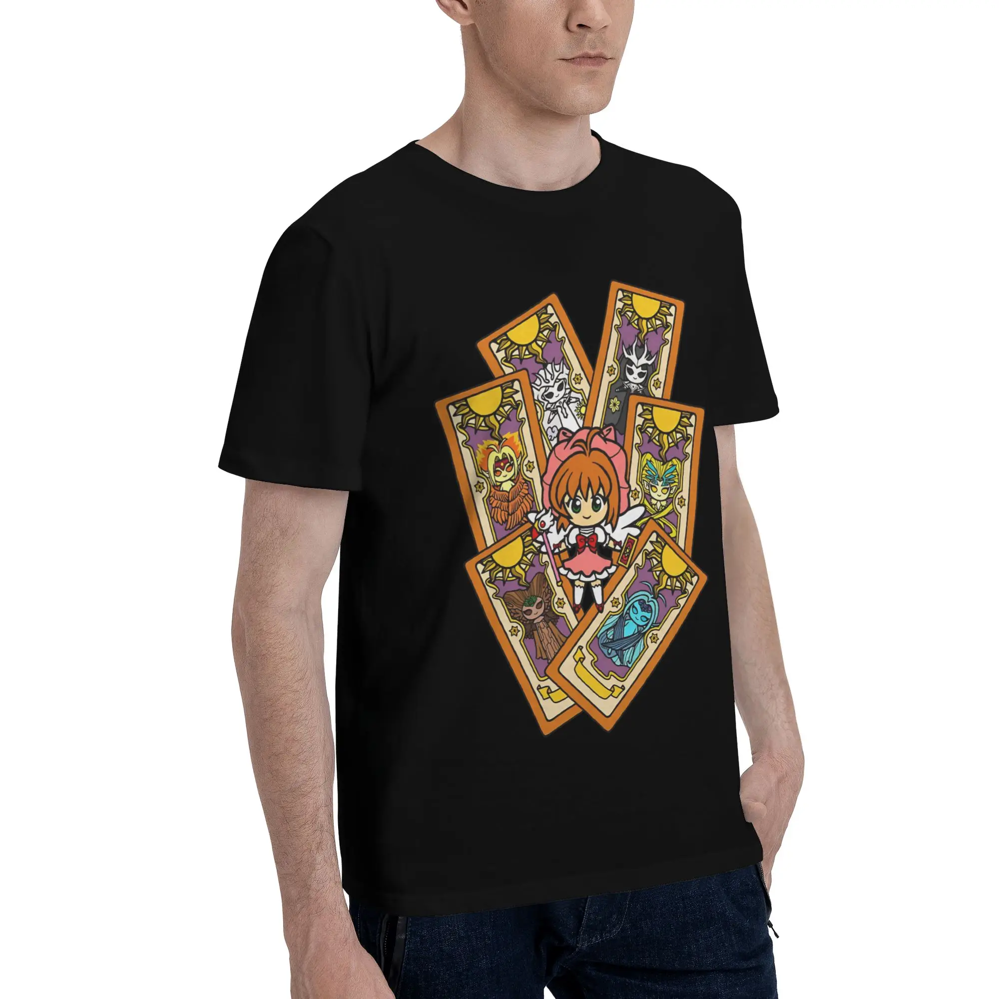 CardCaptor Sakura  Funny Graphic 100% Cotton T-Shirt Bandai Cardcaptor Sakura Tees Tops For Men