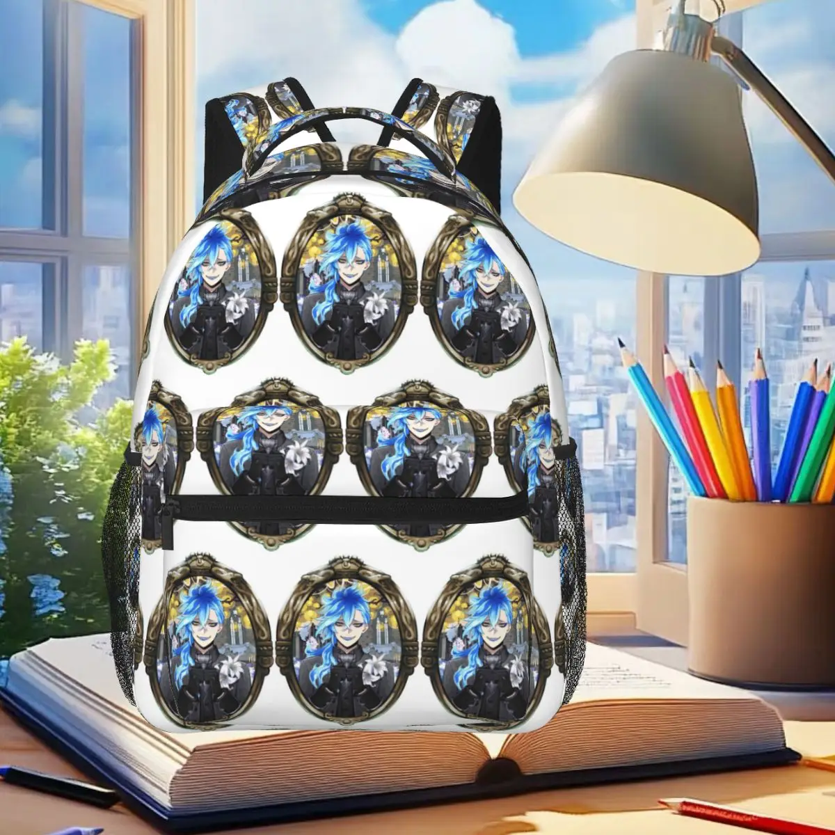 Ghost Marriage! Idia Shroud (Twisted Wonderland) Backpack Student Boys Girls BookBag Children School Bag Computer Shoulder Bags