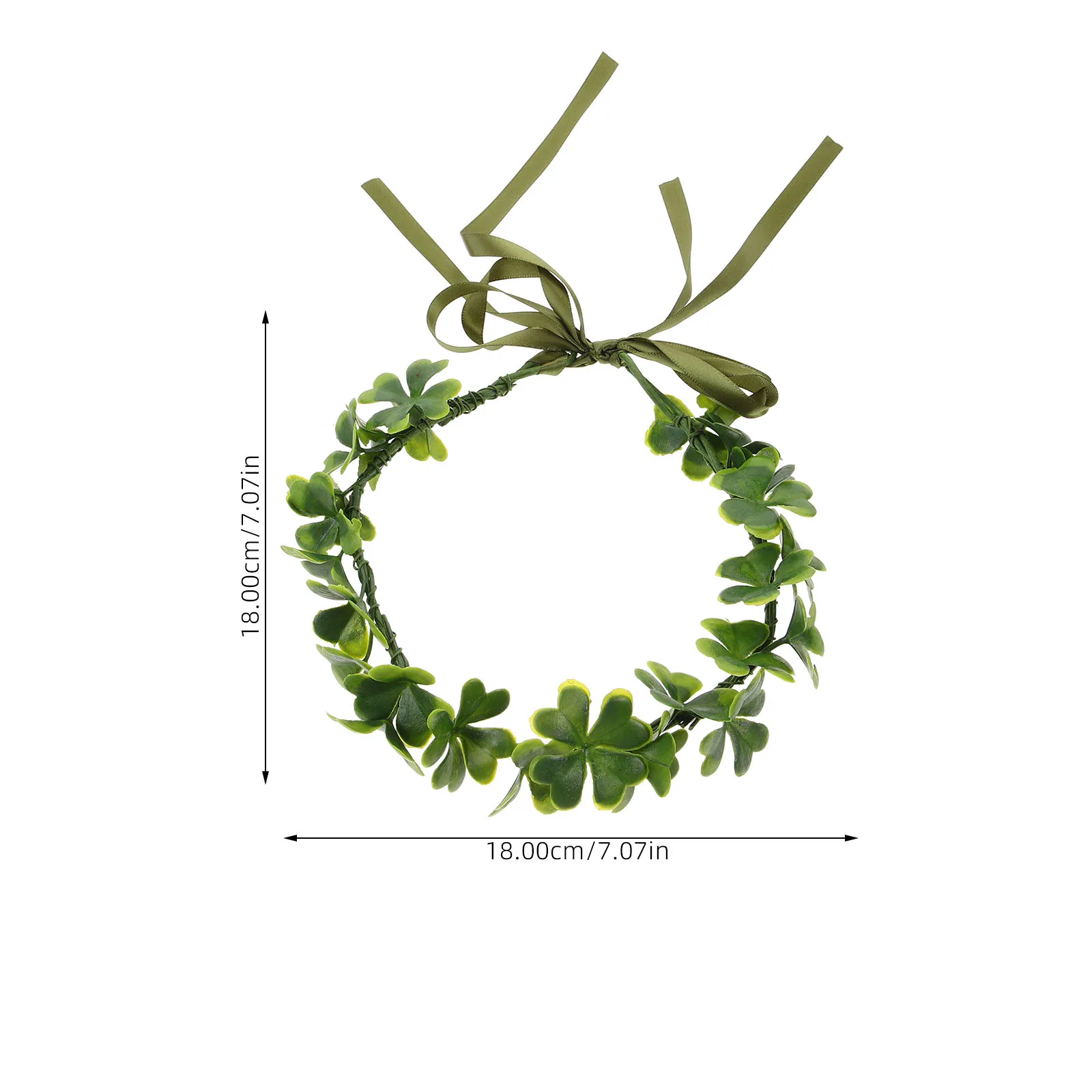 

Hair Wreath Green Leaf Headpiece Floral Festival Headband Flower Headwear Headbands Headgear Banquet