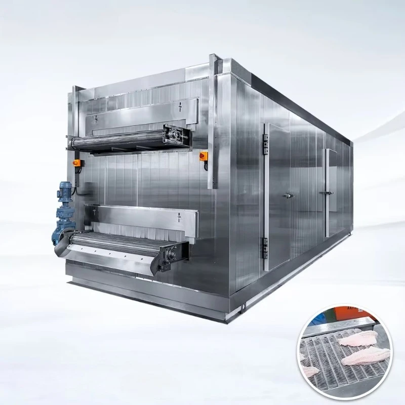 Customized Industrial IQF Tunnel Freezer for Vegetables & Seafood  Continuous Quick Freezing Machine  High Capacity