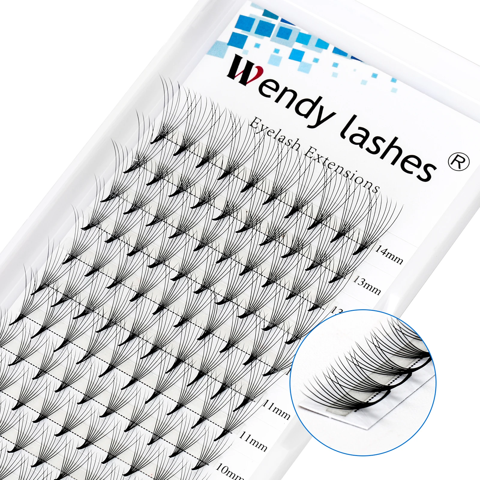 Wendy Lashes  Russian Volume Eyelash Extensions Eyelash Bouquets Volume Long Stem Soft Matte Black Premade Extension