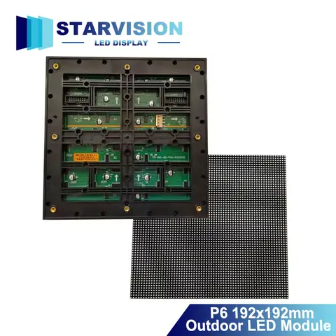 P6 Outdoor LED Module 192x192mm Full Color Waterproof SMD LED Panel for Street Billboard