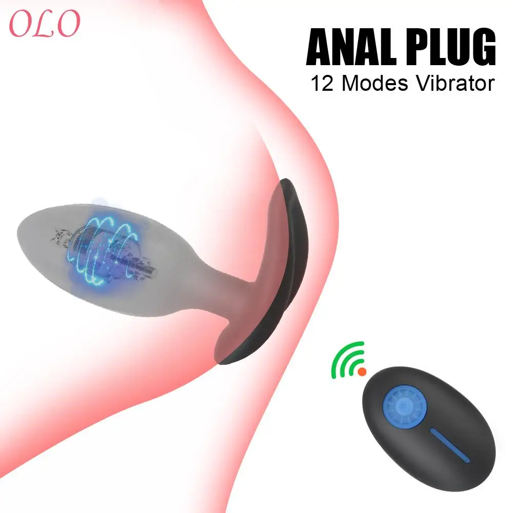 12 Modes Vibrator Clitoris Vagina Stimulator Prostate Massager Anal Plug Butt Plugs Wireless Remote Control Sex Toys for Woman