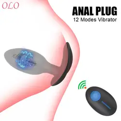 12 Modes Vibrator Clitoris Vagina Stimulator Prostate Massager Anal Plug Butt Plugs Wireless Remote Control Sex Toys for Woman