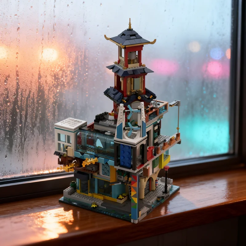 

2719pcs MOC City Downtown Energy Ninjia Model Building Blocks Creative DIY Gift Display Decor Assemble Premium Adult Kids Desk