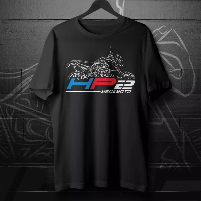

2025 Man T Shirt Casual HP2 Megamoto T-shirt Motorcycle Graphic Summer Short Sleeves 100% Cotton S-3XL Cool Tee