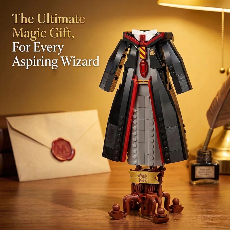 Magic Robe MOC Building Blocks Model Potter Medieval Magic School DIY Blocks Toys Holiday Gifts Adult Brick Decoration 661Pcs view 4