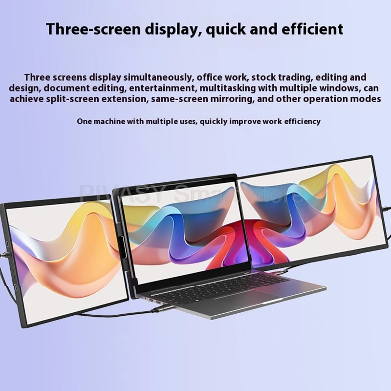 14.1 Inch Portable Dual-Screen HD Monitor IPS 16:10 Lightweight Type-C HDMI Extend Screen for Laptop Stock Trading Multi-Display