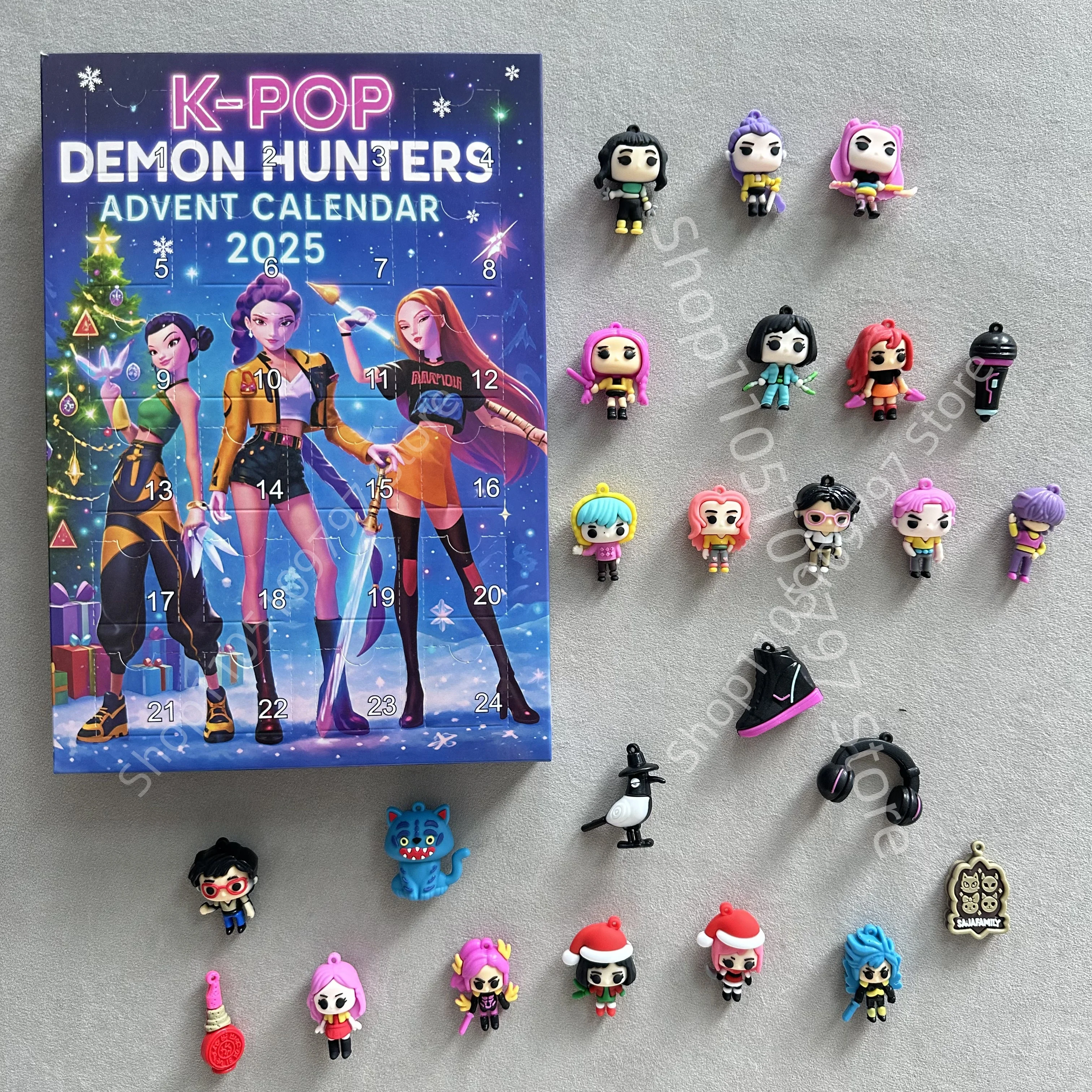 2025 nueva gran oferta Navidad Kpop Demon Hunting 24 piezas calendario de Adviento cajas ciegas sorpresa para Halloween caja misteriosa regalos Juguetes