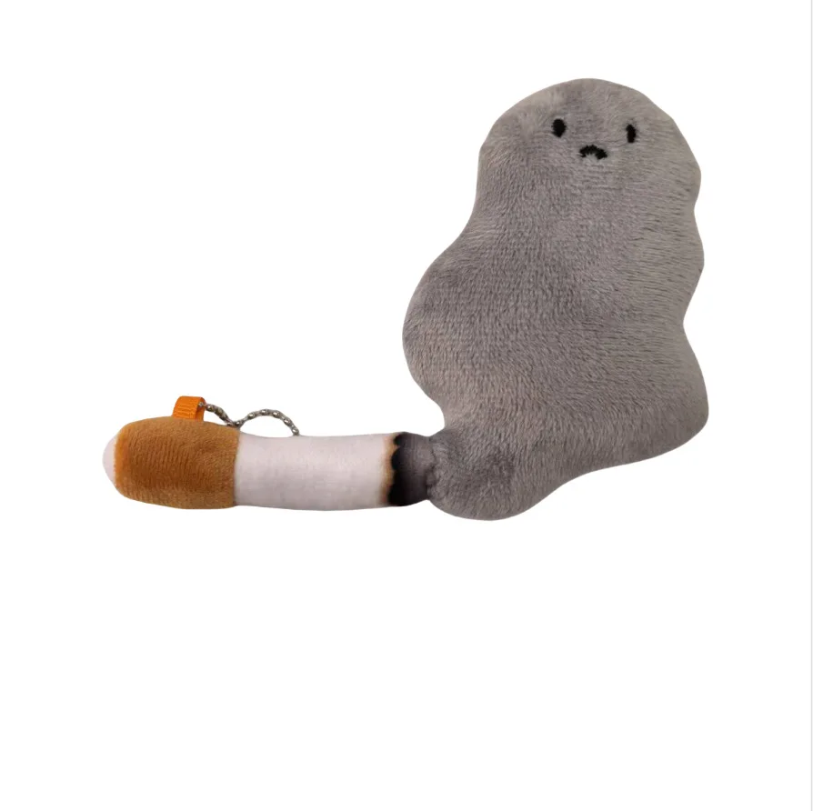 Mignon grand fumée elfe pendentif en peluche poupée jouets porte-clés fantôme moelleux en peluche porte-clés pendentif jouets sac à dos breloques sac voiture décor cadeau