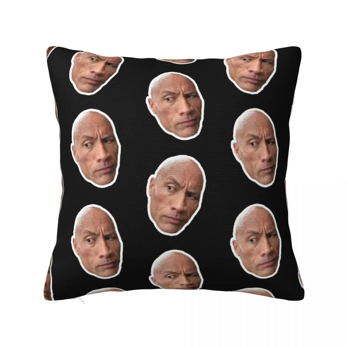 

The Rock's Eyebrow Raise Meme Pattern Throw Pillow Pillows Aesthetic christmas supplies Sofa Cushions Cover