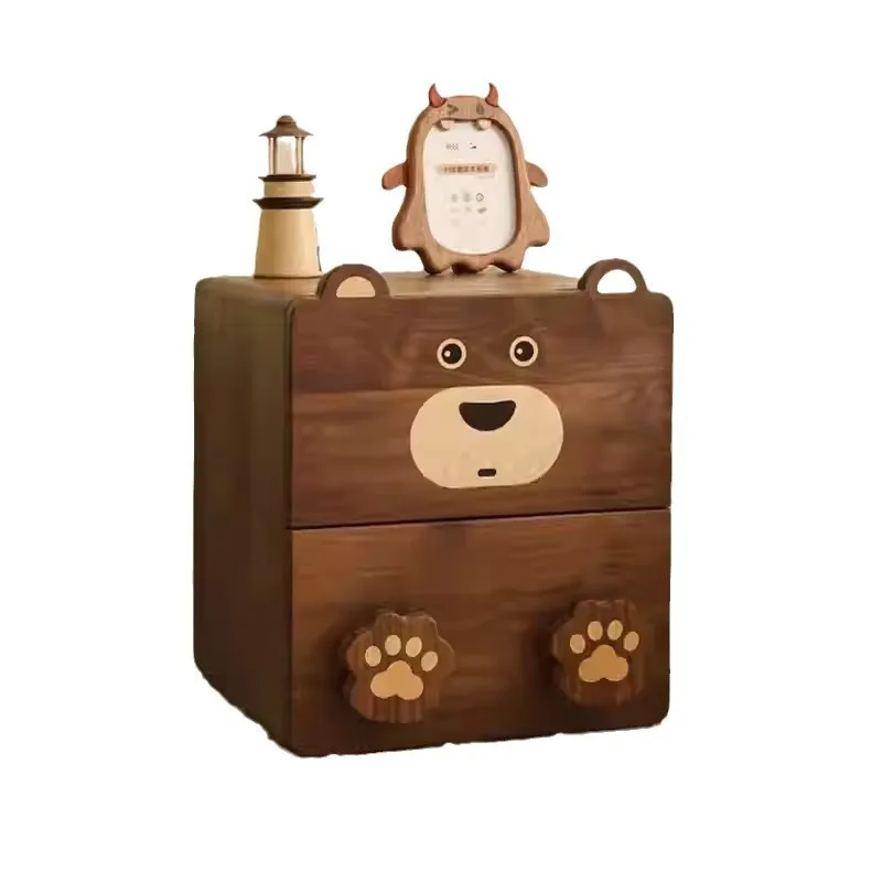 

North American black walnut, all solid wood storage cabinets, bedroom boys and girls bedside tables