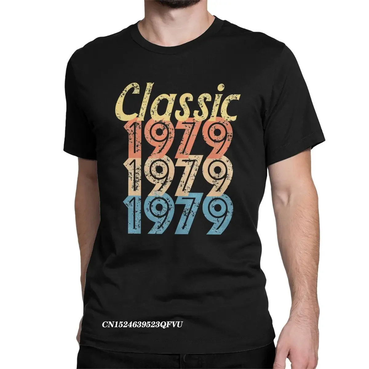 

2024 мужские 1979 винтажные Ретро топы, футболки, подарки на день рождения, хлопковые топы, винтажные футболки с рисунком манги в стиле Харадзюку, футболки