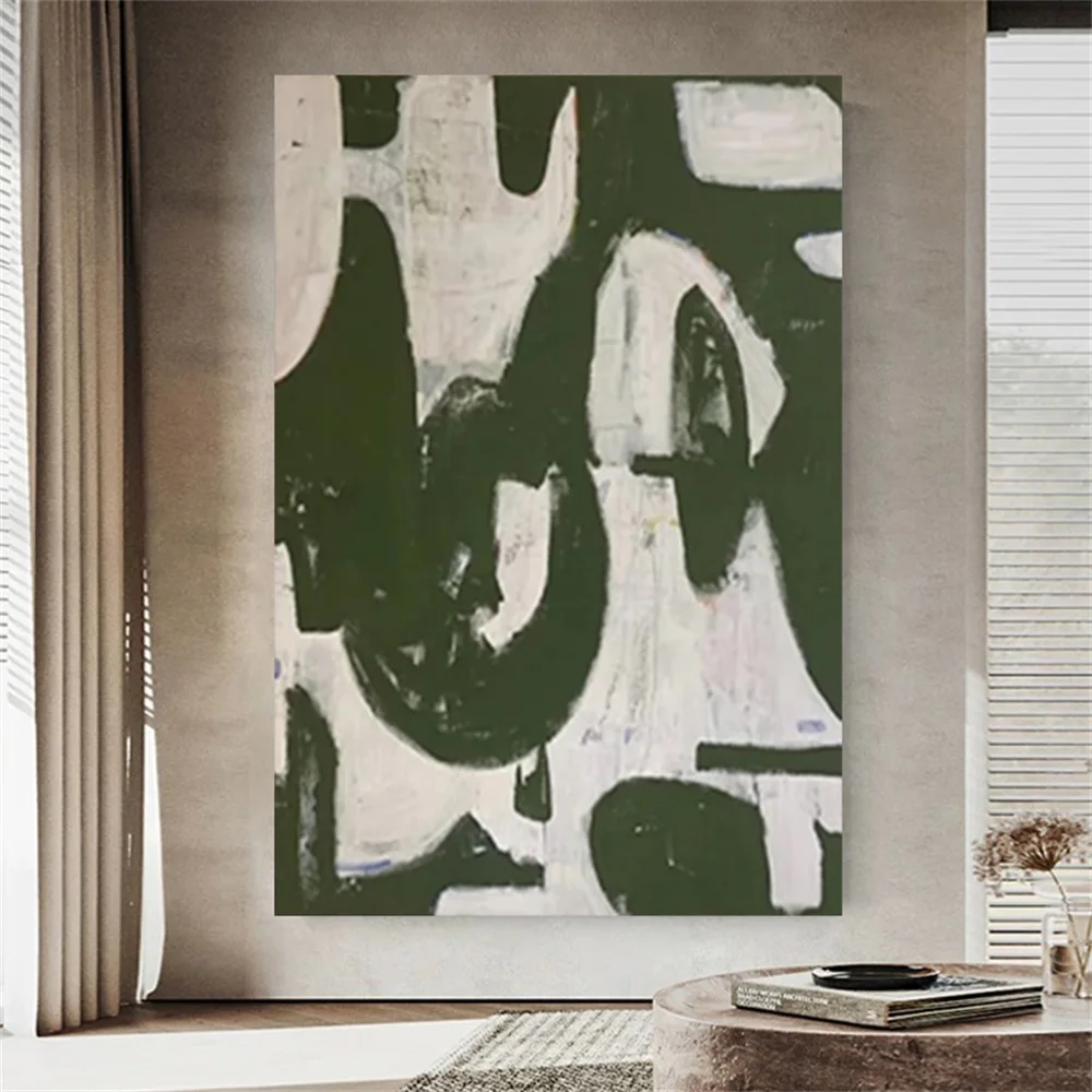

Handmade Abstract Oil Painting Camouflage Image Minimalist design Wall Art Picture Knife Canvas Poster Decor Home Living Room