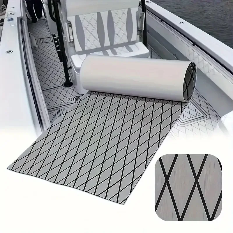 2400*600mm EVA Foam Marine Anti-skid Floor Sheet EVA Yacht Deck Pad Self-Adhesive Sheet Motorboat Kayak Jet Ski Garden Swimming image 4