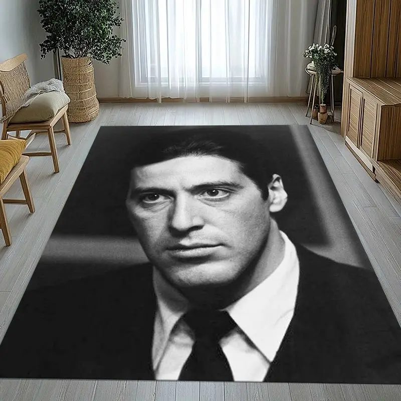 Retro Movie The Godfather Vito Corleone Soft Non-Slip Area Rug for Living Room,Bedroom Playroom Carpet Mat for Sofa,Home Decor