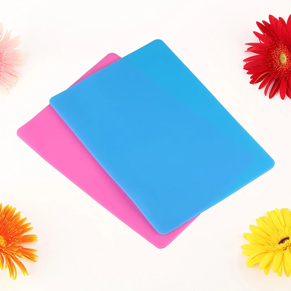 

2pcs Resin Craft Xl Size Pink Blue Multipurpose Countertop Protector Sheet Jewelry Making Diy Clay Baking Pastry Fondant Table