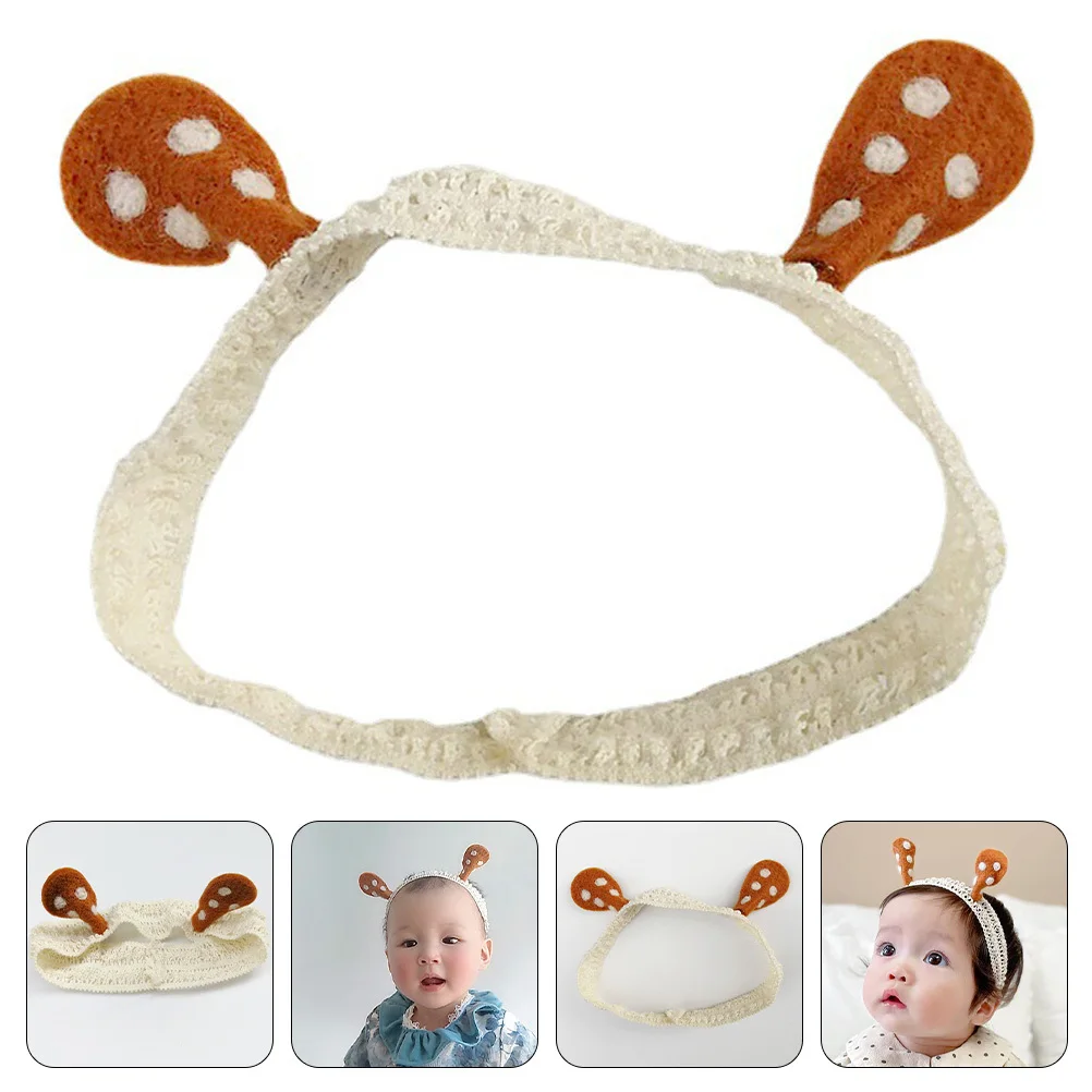 

Christmas Deer Horn Baby Headband Infant Elastic Headscarf Cute Antler Hairband for Baby Girls Birthday Party Photo Props