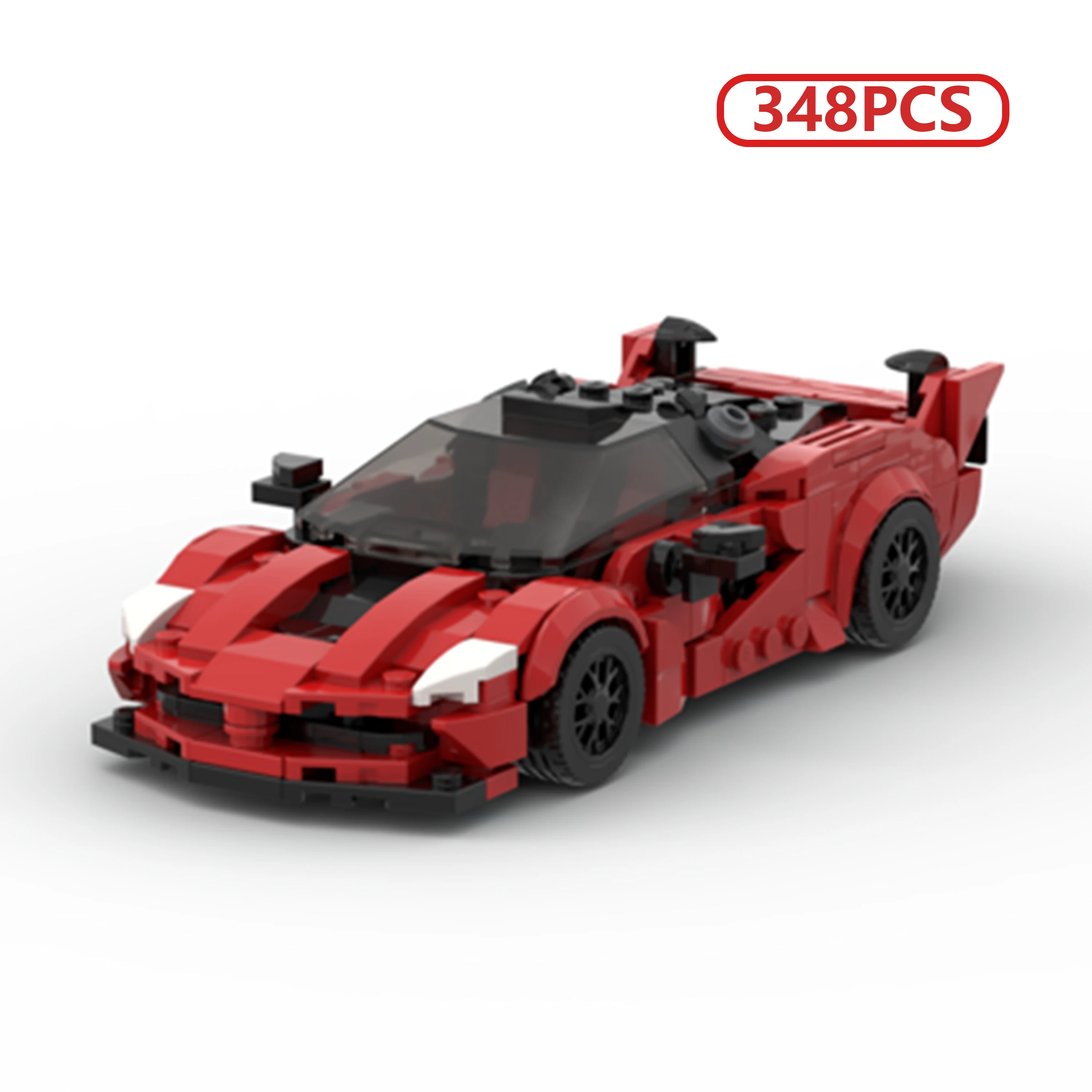 

MOC FXXK Supercar Building Blocks 8-Stud Speed Series Hypercar Racing Model for Adults Collectors