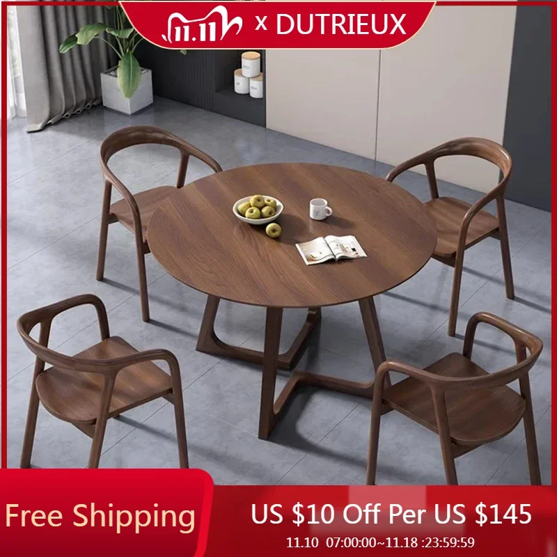 

Round Salon Dining Table Study Restaurant Chairs Gaming Modern Dining Table Designer Lounge Mesas De Comedor Home Furniture