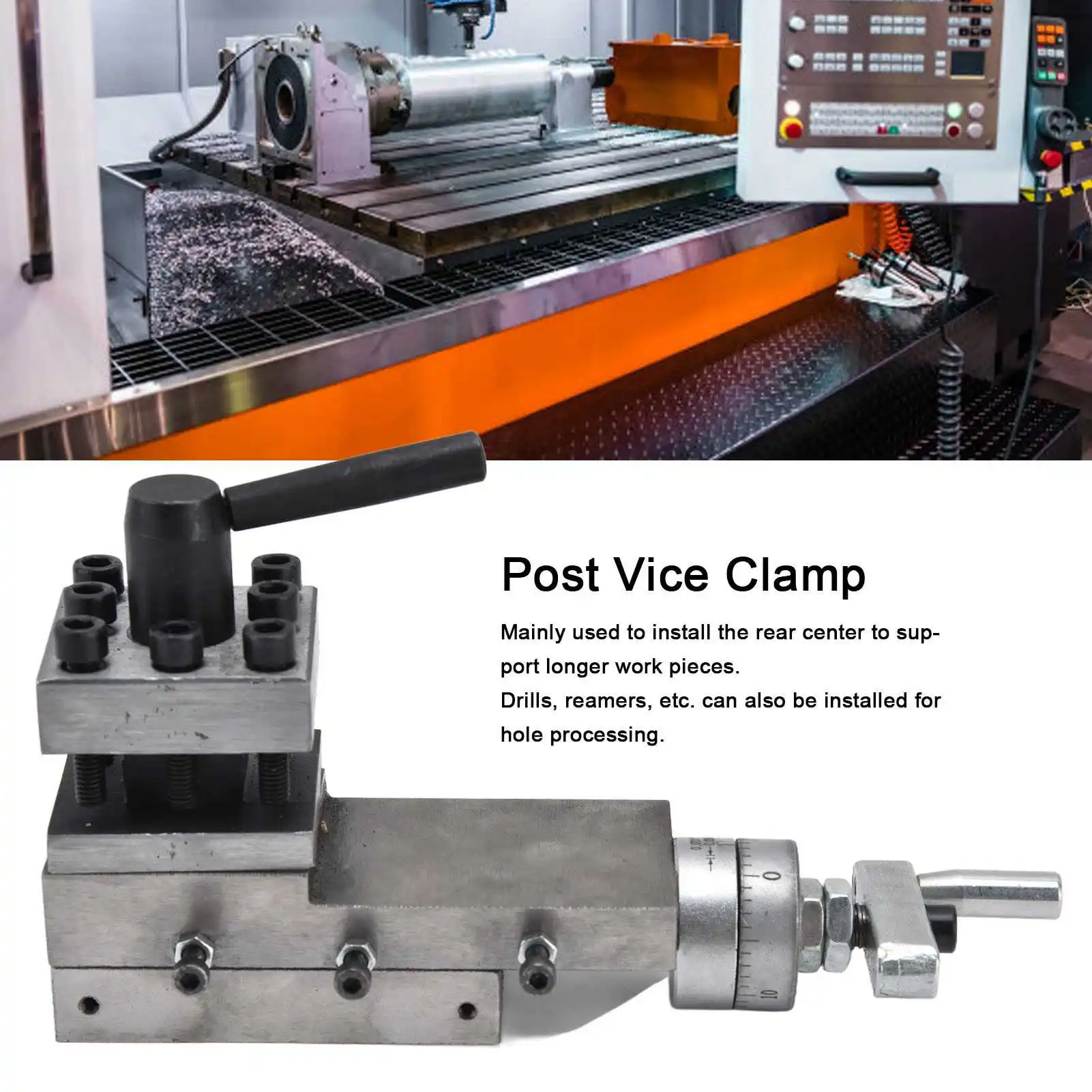

Lathe Tool Post Assembly Quick Changing Rust Resistant Lathe Post Holder Metal Work Tool Easy Installation for Mounting Reamer