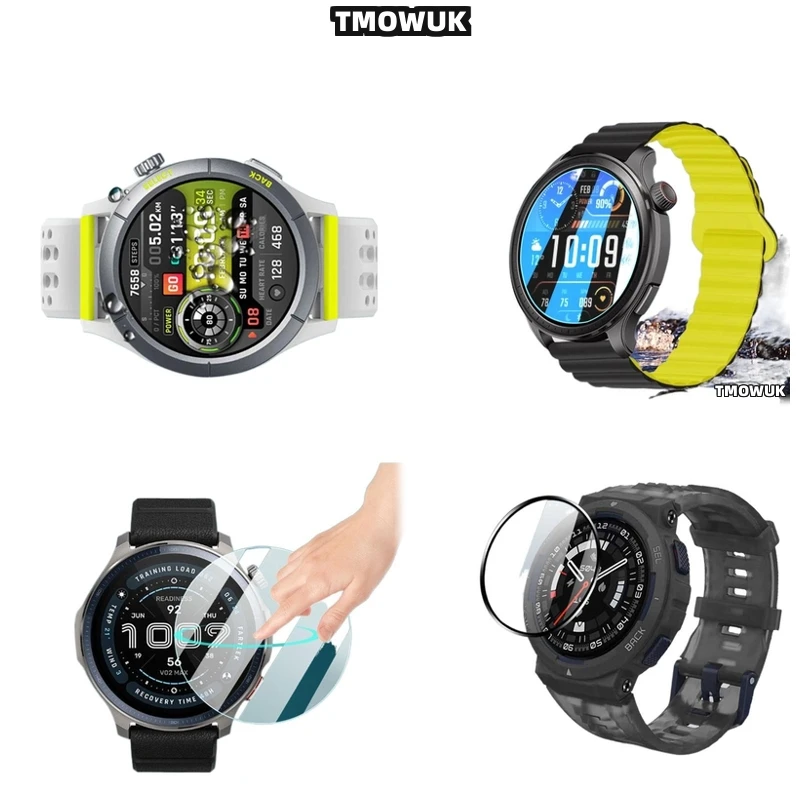 

For Amazfit GTR Cheetah Pro Active Edge Balance 2 Falcon HD Tempered Glass Screen Cover Anti - Scratch 9H