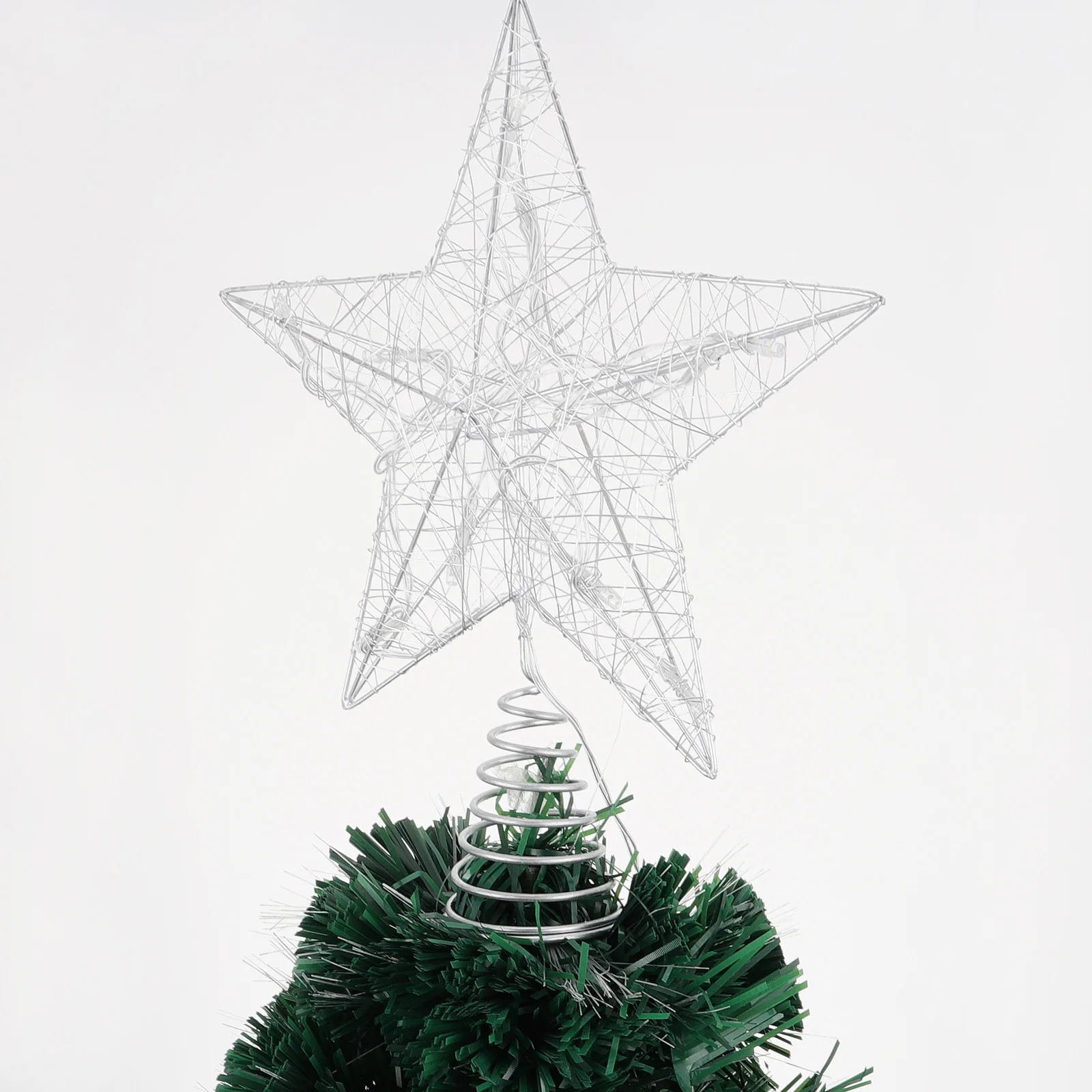 1 قطعة شكل نجمة مضيئة شجرة عيد الميلاد توبر لون جميل سهل الاستخدام شجرة عيد الميلاد ديكور مهرجان الحفلات حلية #4