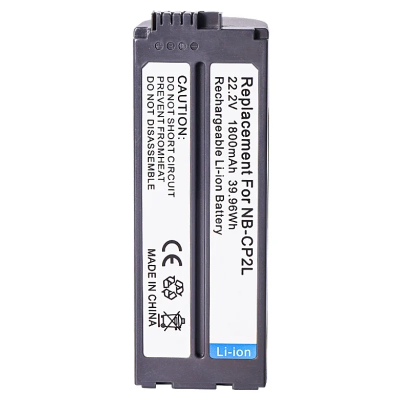 2pcs For Canon SELPHY NB-CP1L CG-CP200 CP1500 CP1300 CP900 CP800 NB-CP2LH NB-CP2L Battery 1800mAh Rechargeable Batteries view 2
