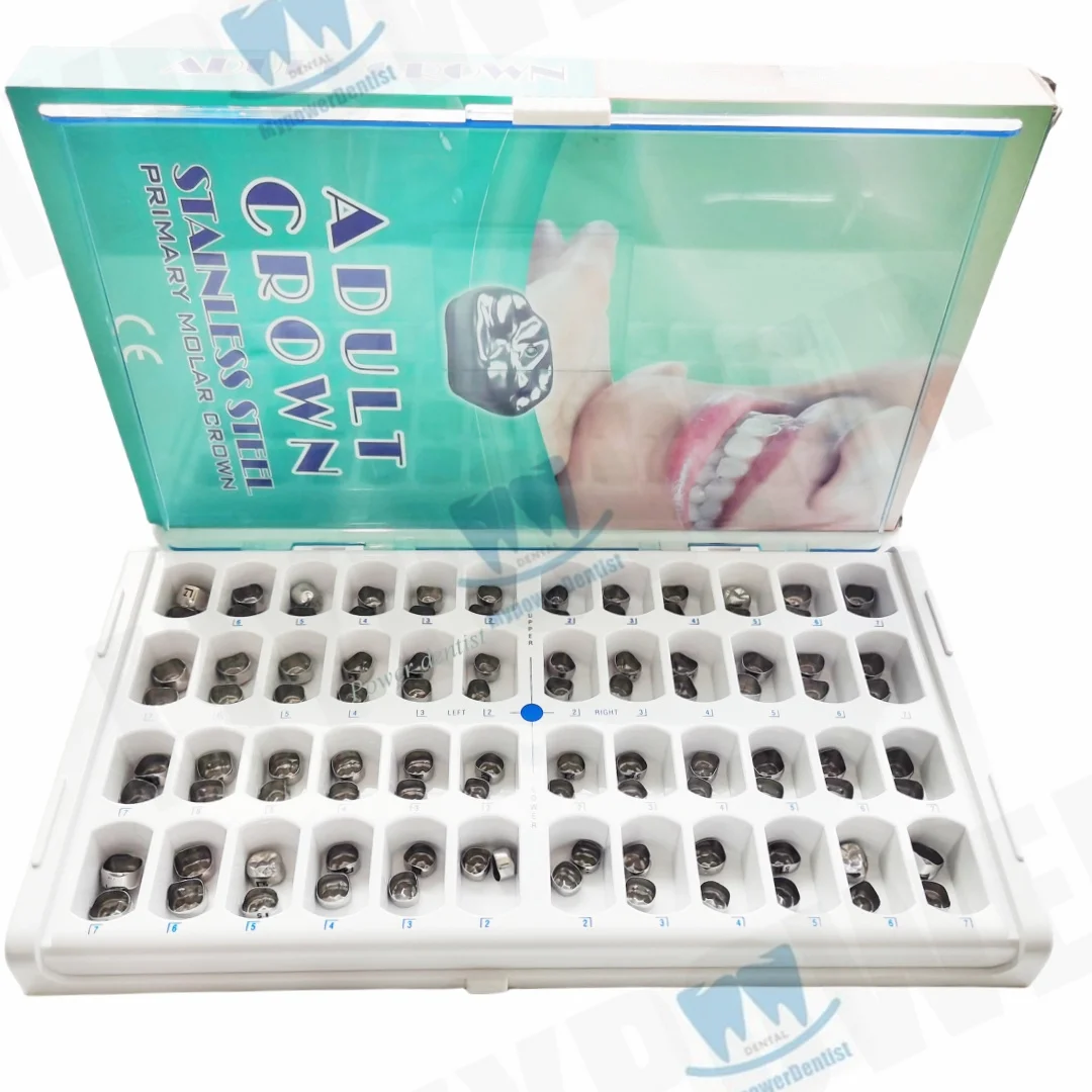 Dental Stainless Steel Permanent Molar Crown-Adult CROWN KIT OF 48/96/144/192Pcs