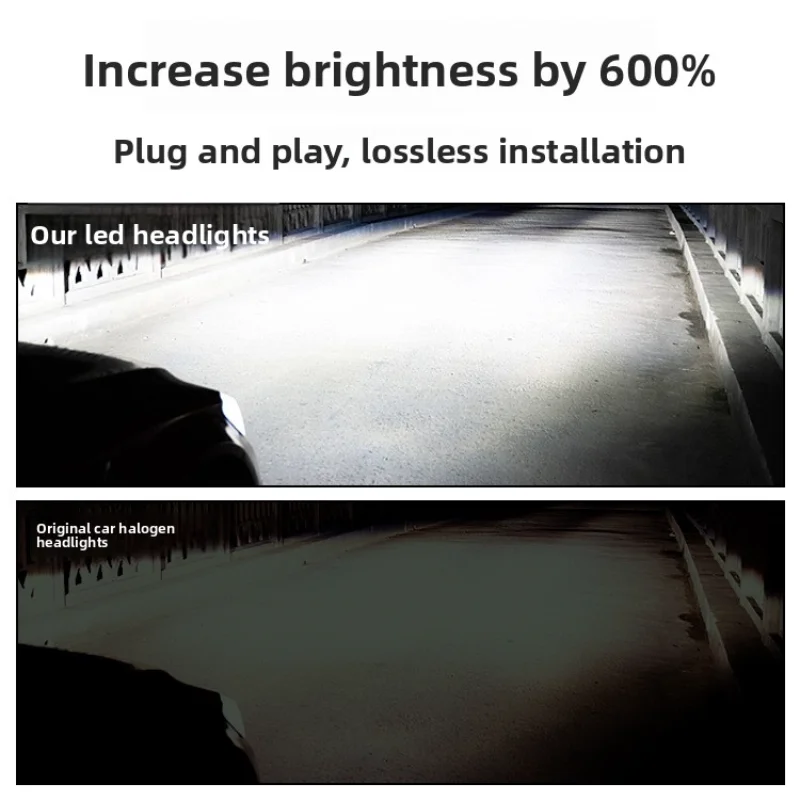 سيارة العلوي H3 Mini H1H3 تسليط الضوء على LED سيارة العلوي الضباب ضوء سيارة لمبة مروحة التبريد #5