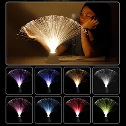 Three/Nine Color Luminesce Optic Fiber LED Night Lighting Decor Lamp Holiday Atmosphere Lights LED Optical Fiber Light