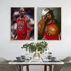 M-Michael J-Jordan selbst klebendes Plakat, Wanddekoration, selbstklebende Kunst, wasserdichtes Kleberpapier, Kaffee, Bar, Wohnzimmer, 1PC Hauptverkäufe Michael Jordan - №6