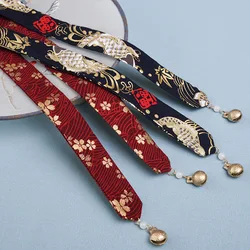 Chinese Style Hanfu Headdress Hair Tie Ribbon Hair Rope Vintage Hair Band Bell Pendant Tassel Long Ribbon Women Girls Headwear