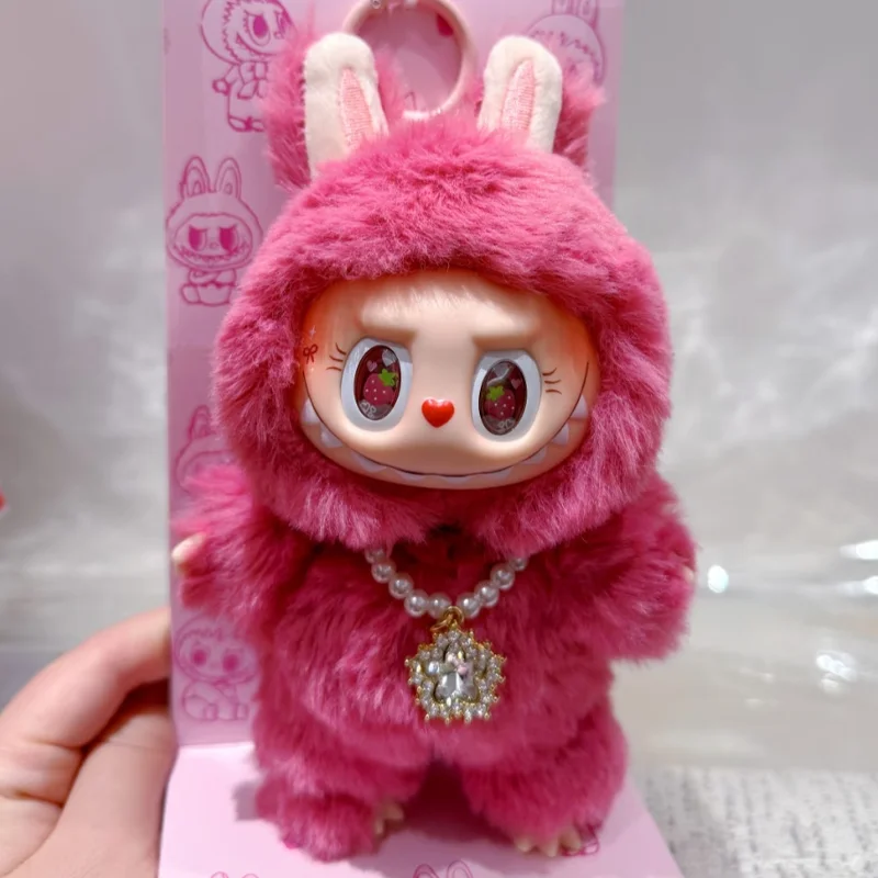 

LABUBU Strawberry Sweetheart Customize Dolls Vinyl Plush Blind Box Trendy Ornaments Bag Pendant Surprise Toys For Girls