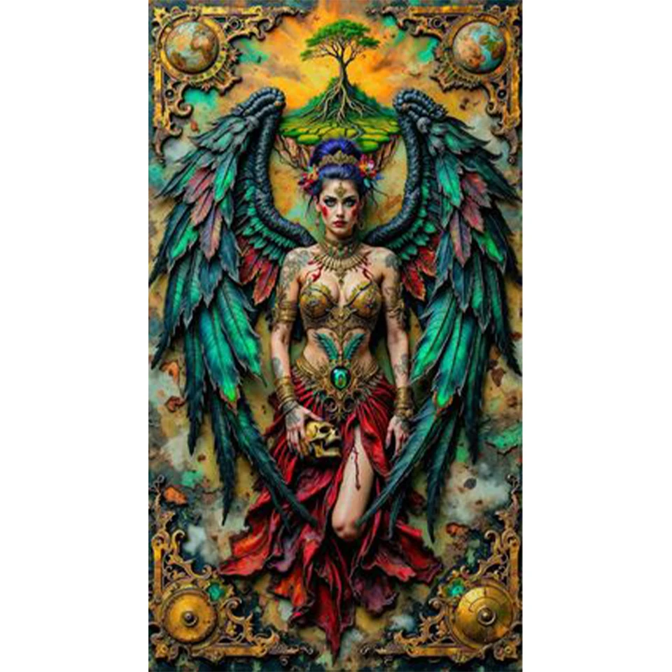 5D Diamond Painting DIY Set Animal Dragon Fairy Theme Art Full Circle Square Mosaic Embroidery Water Diamond Decorative Gift