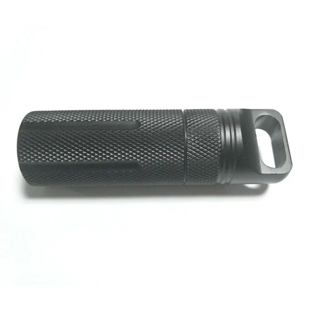 3Pcs Mini Aluminum Alloy Pill Case Waterproof Keychain Capsule Holder Portable Medicine Container Zipper Pull Capsule Box