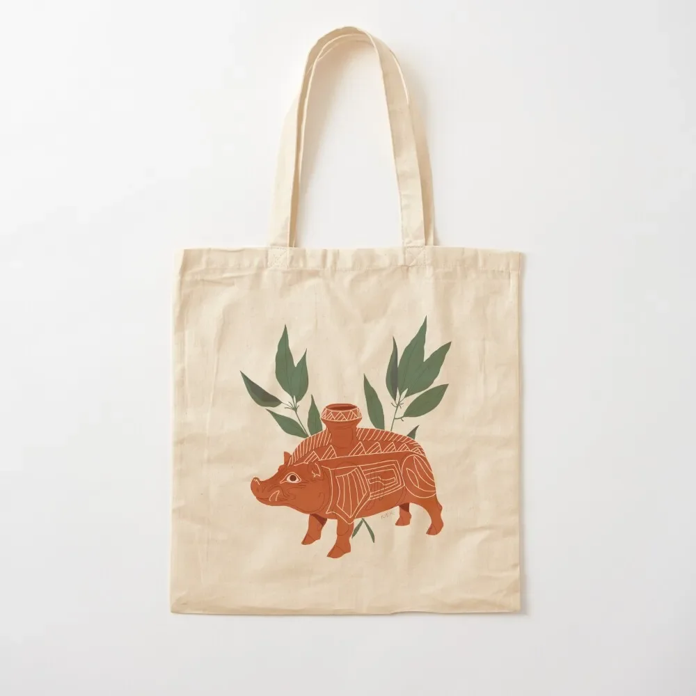 

Etruscan Boar Vessel - Floral Artefacts Tote Bag canvas bags cute pouch bag custom fabric bag custom bags