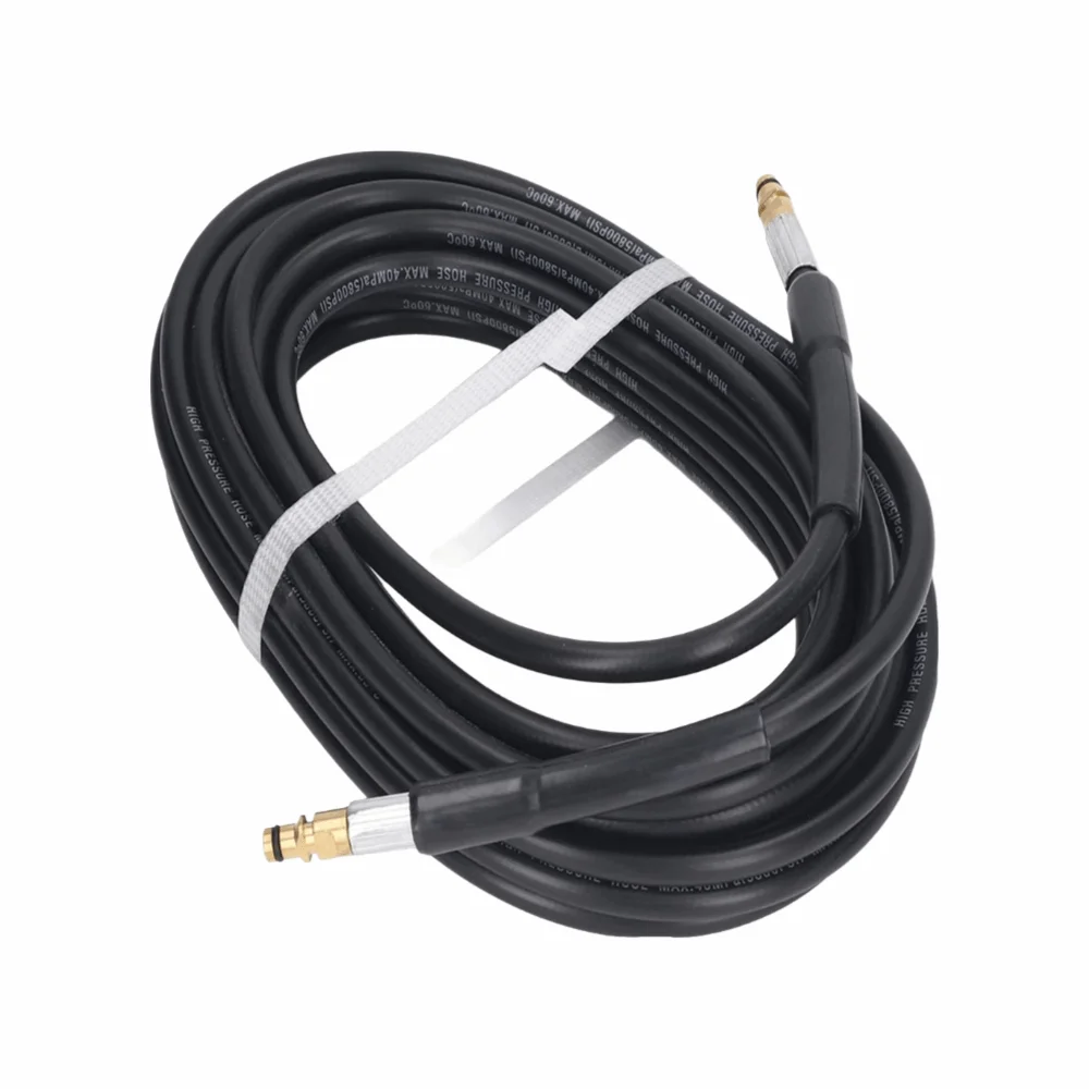 5800 PSI Pressure Washer Hose Rubber Material 15M 49FT High Pressure Hose Quick Connect Power Washer Hose