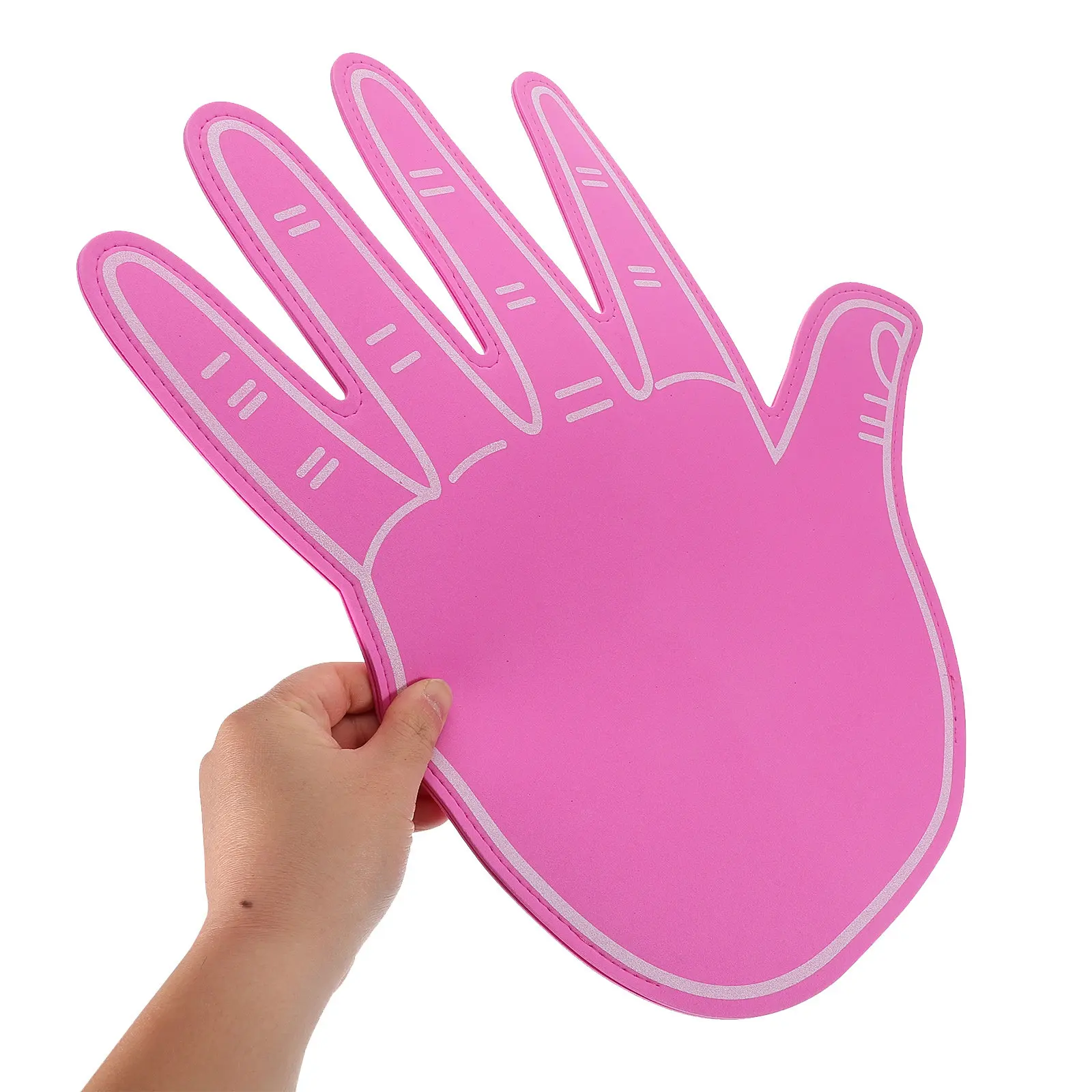 Pink Giant Foam Hand Eva Cheerleading Glove Five Fingers for Sporting Events Games Football Fan Accessories Craft Foam Hands