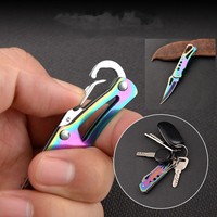 EDC Mini Pocket Knife Outdoor Camping Survival Self-defense Folding Knife Portable Colors Key Multi-functional Knife Tools