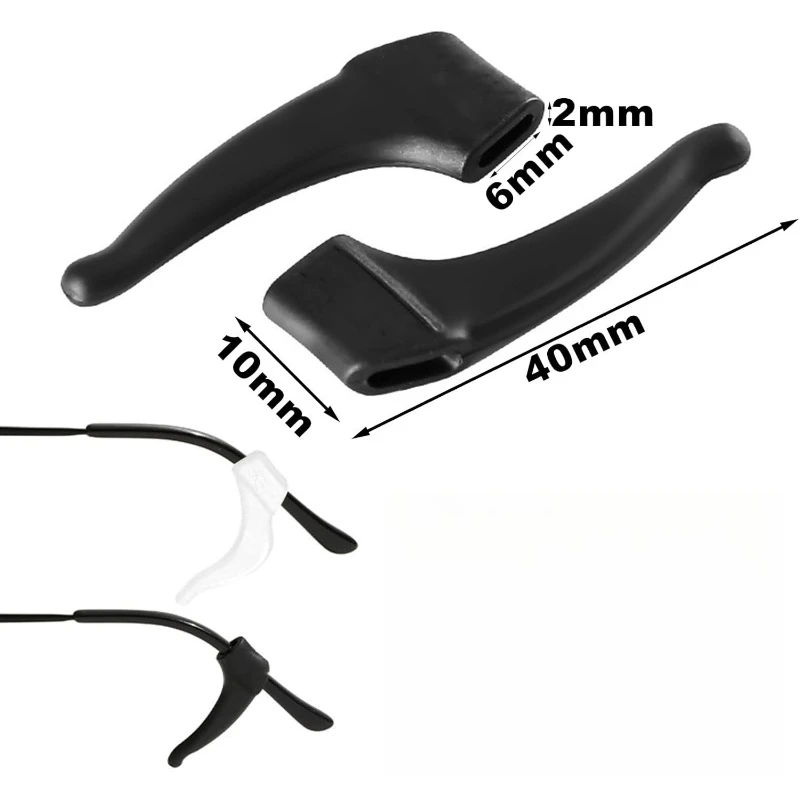 6pairs Anti-slip Temples with Ear Pads Non-slip Grips Secure Temples Suitable for All Types of Eyewear for Both Men and Women