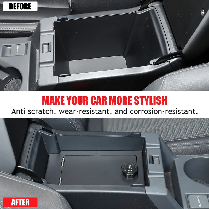 1 piece set Aluminum alloy For Subaru Crosstrek 2024+ Car Armrest Storage Privacy Password Lock Security Safe Box  Accessories