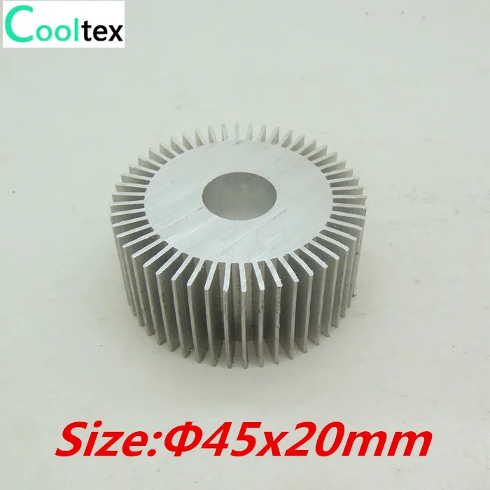 

2pcs/lot LED heatsink ,Diameter :45mm H:20mm,aluminum heat sink , LED cooler ,LED radiator