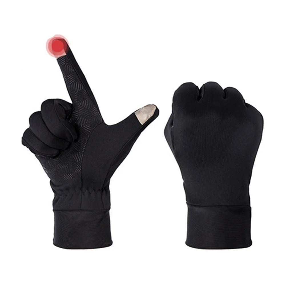 

Windproof Touchscreen Gloves S Black Winter Cycling Activities Thermal Grip Silicone Particles